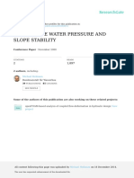 Excess Pore Water Pressure and Slope Stability