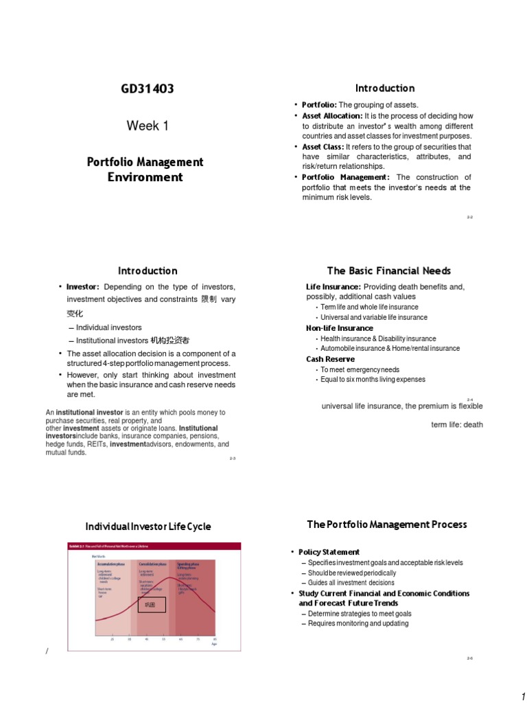 Portfolio Management Basics Explained | PDF | Investing | Asset Allocation