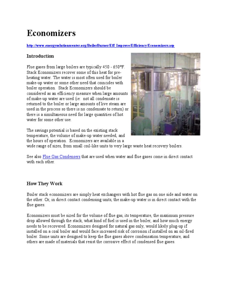 Boiler Stack Economizers Explained | PDF | Boiler | Gases