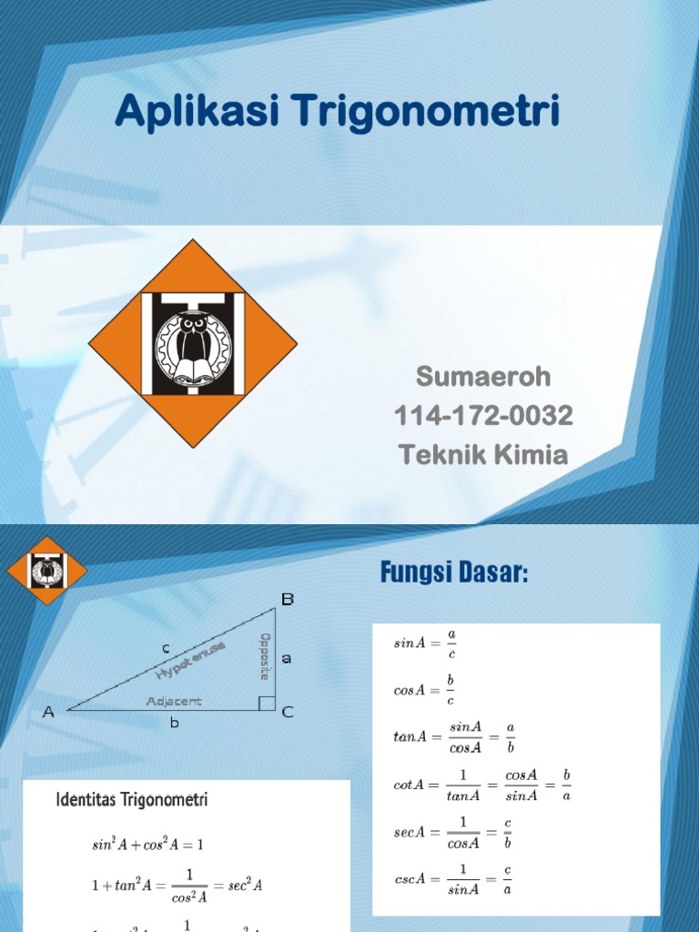 Aplikasi Trigonometri Dan Contoh Soal