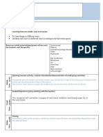 science lesson plan and reflection