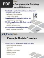 Flexsim Supplemental Training: Applied Simulation, Modeling and Analysis Using Flexsim