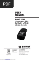 PATTON Manual RS232 to RS485 (Model 2089)