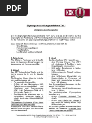 Ksk Broschure Eignungstest Teil 1