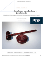Constitucionalismo, Autoritarismo e Juristocracia _ JOTA