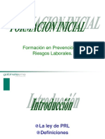 Formación en Prevención de Riesgos Laborales