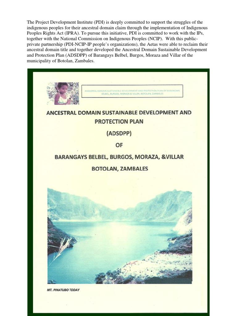 ADSDPP for Aetas in Botolan, Zambales | PDF