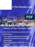 Chapter 5 The Periodic Law Notes and Slides