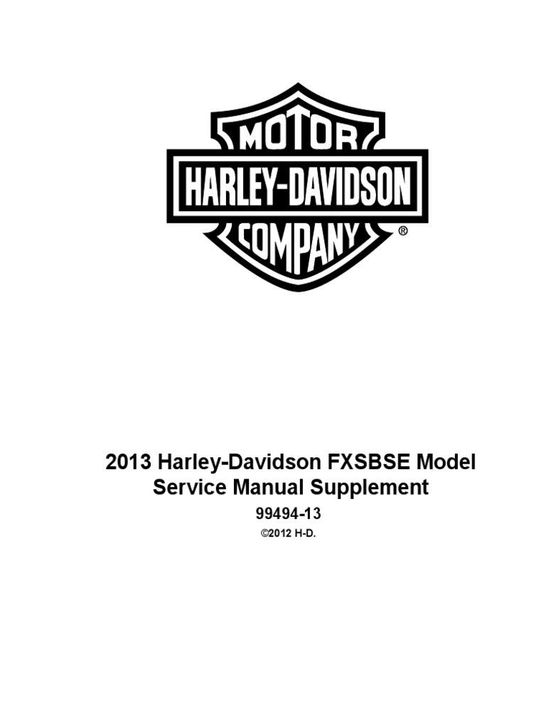 2013 - HD - Softail - 2013 FXSBSE PDF | PDF | Harley Davidson