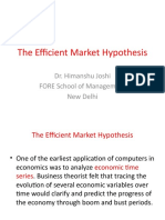 The Efficient Market Hypothesis