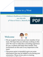 Welcome To 4 West: Children's Healthcare of Atlanta at Egleston 404-785-6281 4 Floor of Tower 2, Butterfly Elevators