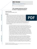 Children With Specific Language Impairment and Their Contribution To The Study of Language Development PDF