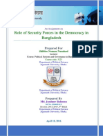 Role of Security Forces in The Democracy in Bangladesh: Prepared For