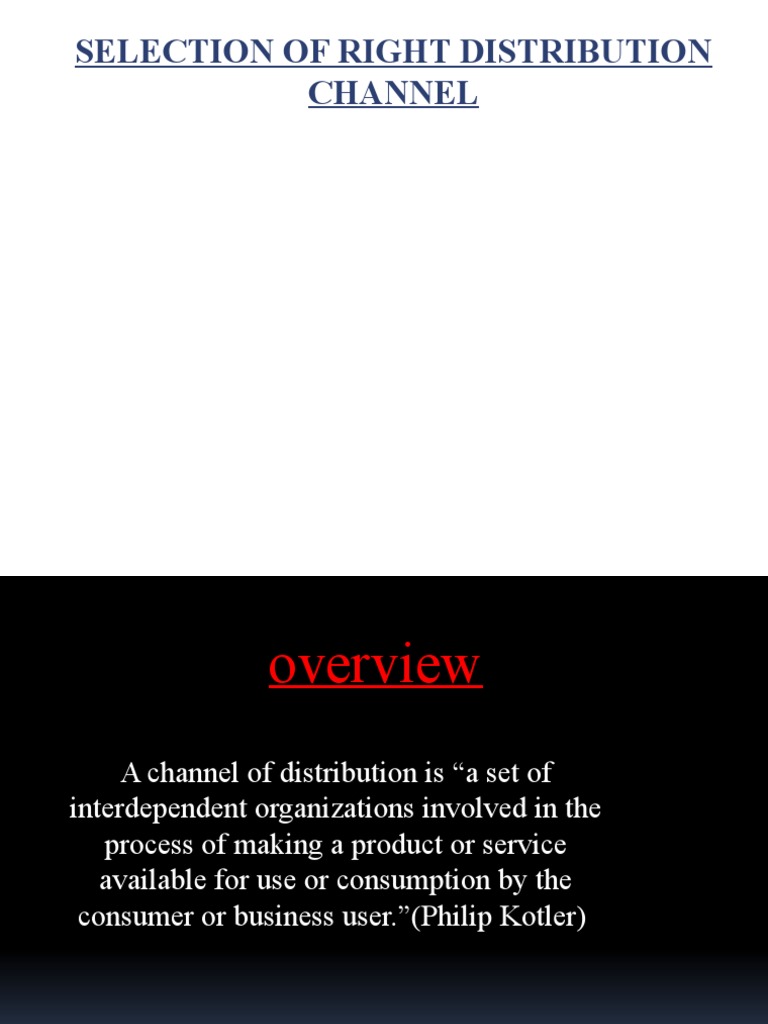 Selecting Effective Distribution Channels | PDF | Marketing | Market ...
