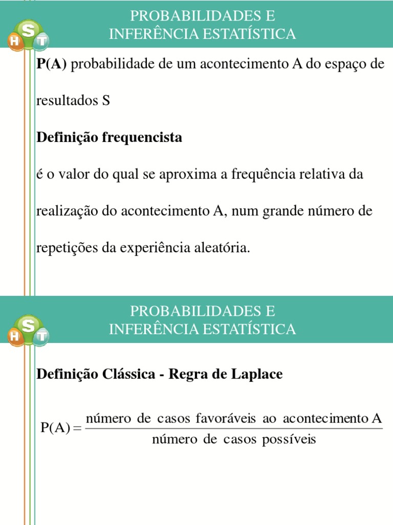 Nocoes de Estatistica e Fiabilidade II Probabilidades e Inferencia ...
