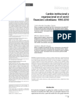 Cambio Institucional y Organizacional en El Sector Financiero Colombiano. 1990-2010