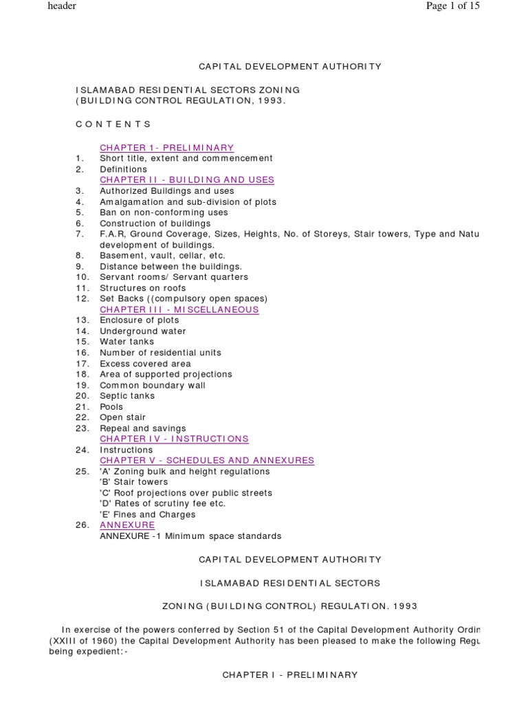 CDA Building Control Regulations 2023 | PDF | Basement | Building