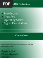 APB Protocol: Transfers Operating States Signal Descriptions