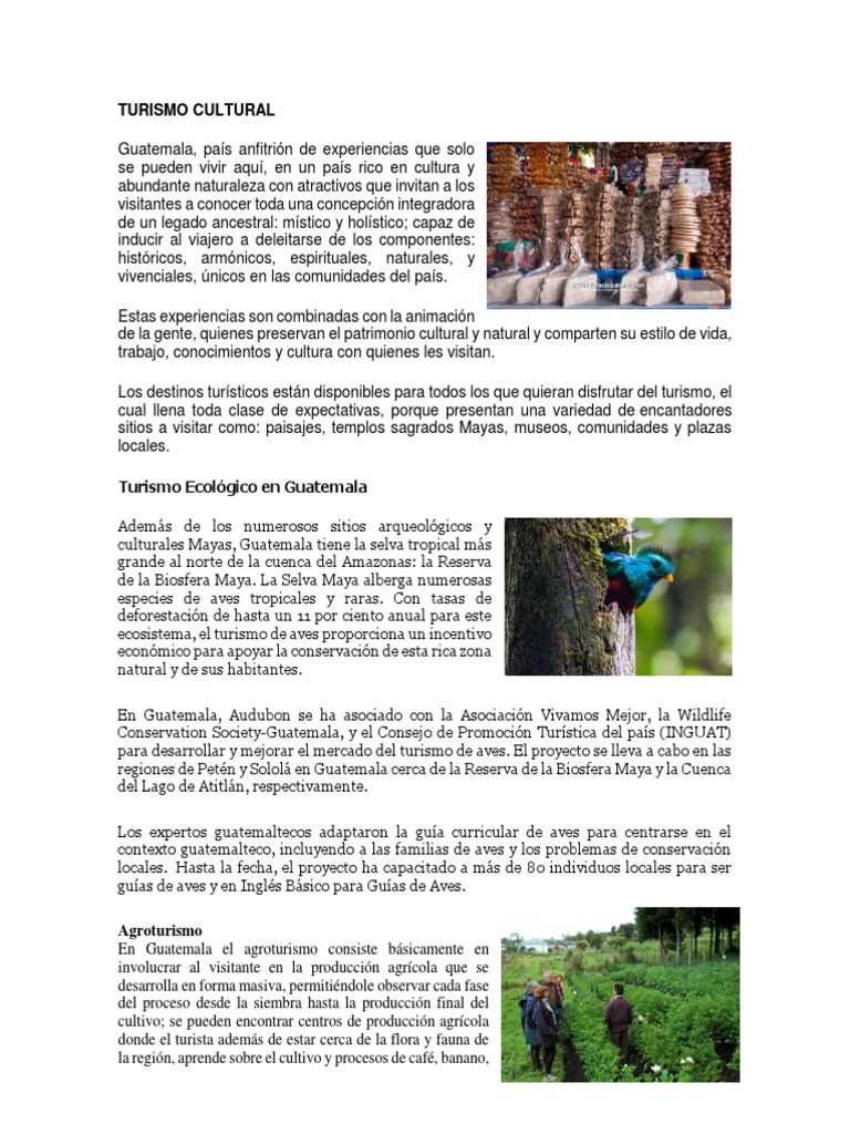 Turismo Cultural | PDF | Turismo | Guatemala