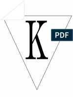 Print Letter K Banner