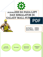 Analisis K3 Pada Lift Dan Eskalator Di Galaxy Mall Surabaya