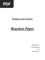 Reaction Paper: Property Law P.S.D.A