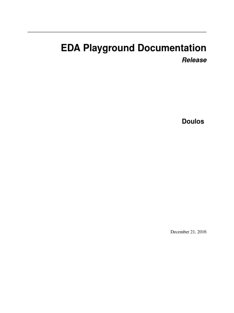 EDA Playground Documentation: Release | PDF | Hardware Description ...