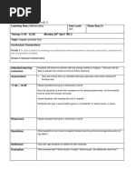 Unit of Work Maths WK 3 and 4