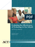 Evaluating The Effectiveness of Technology in Our Schools: Act P R