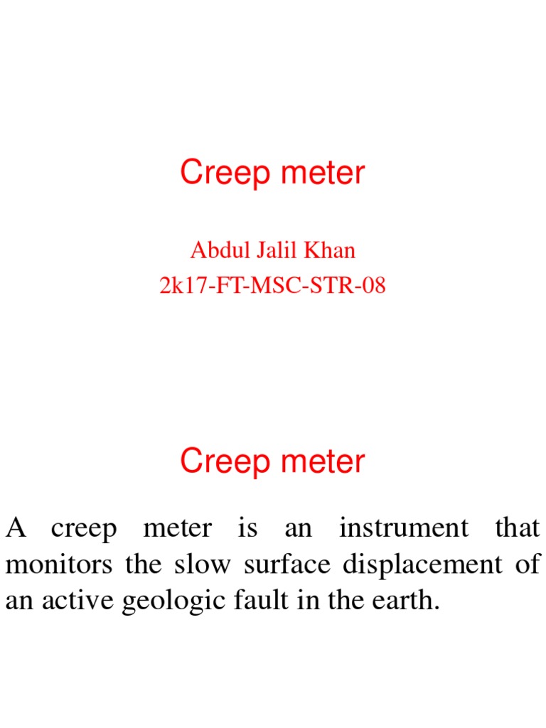 Creep Meter PDF