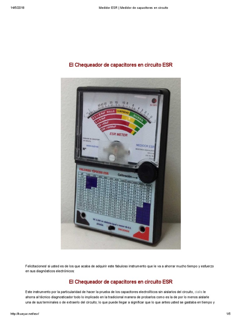 GME Professional In-Circuit ESR Capacitance Meter Capacitor Tester USA Support e