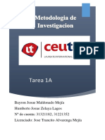 Tarea1A BayronMaldonado 31321182 HumbertoZelaya 31221352