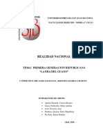 Trabajo Primera Generacion Republicana La Era Del Guano PDF