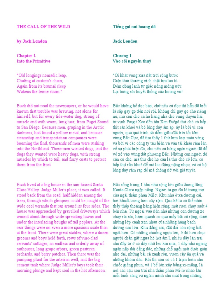 The call of the wild tieng goi noi hoang da pdf