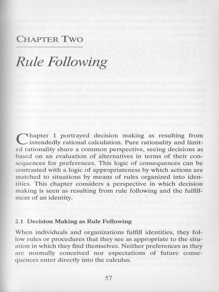March A Primer Decision Making, Chapter 2 | PDF | Identity (Social ...