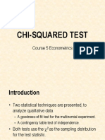 COURSE 5 ECONOMETRICS 2009 chi square.ppt