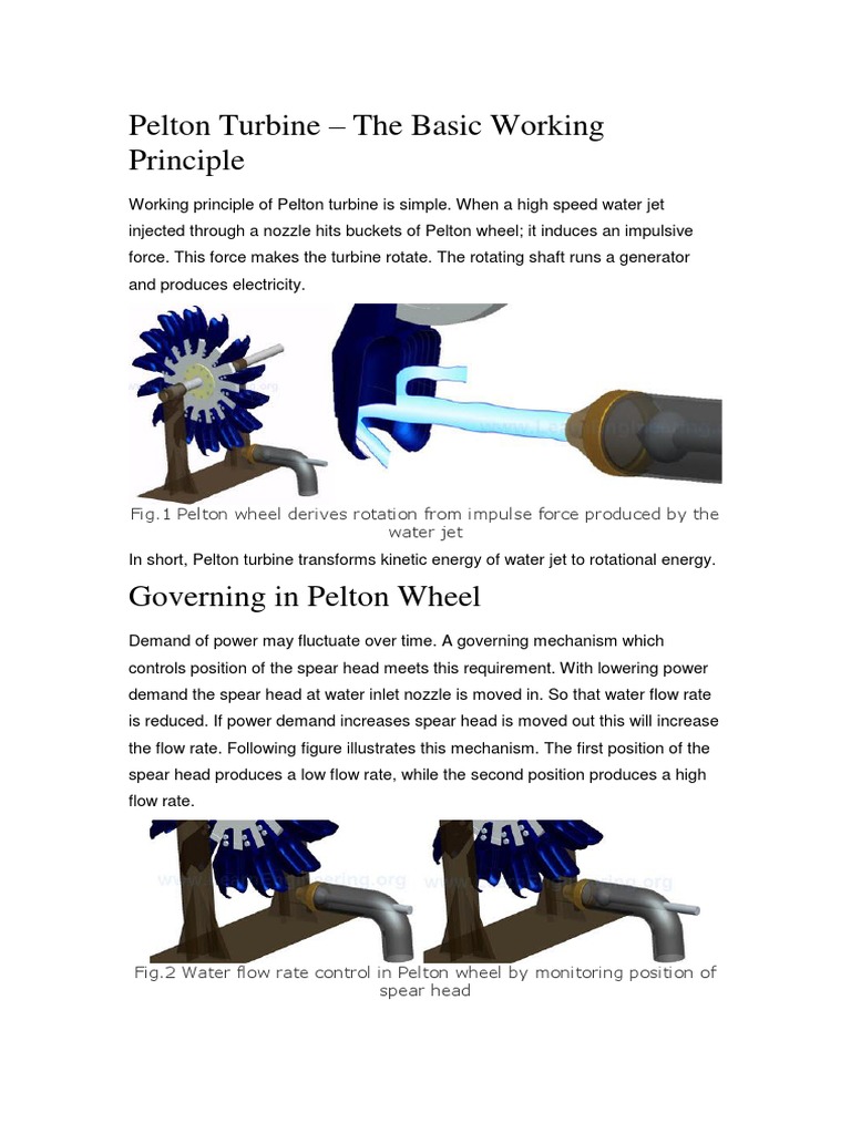 Pelton Turbine - The Basic Working Principle | Download Free PDF ...
