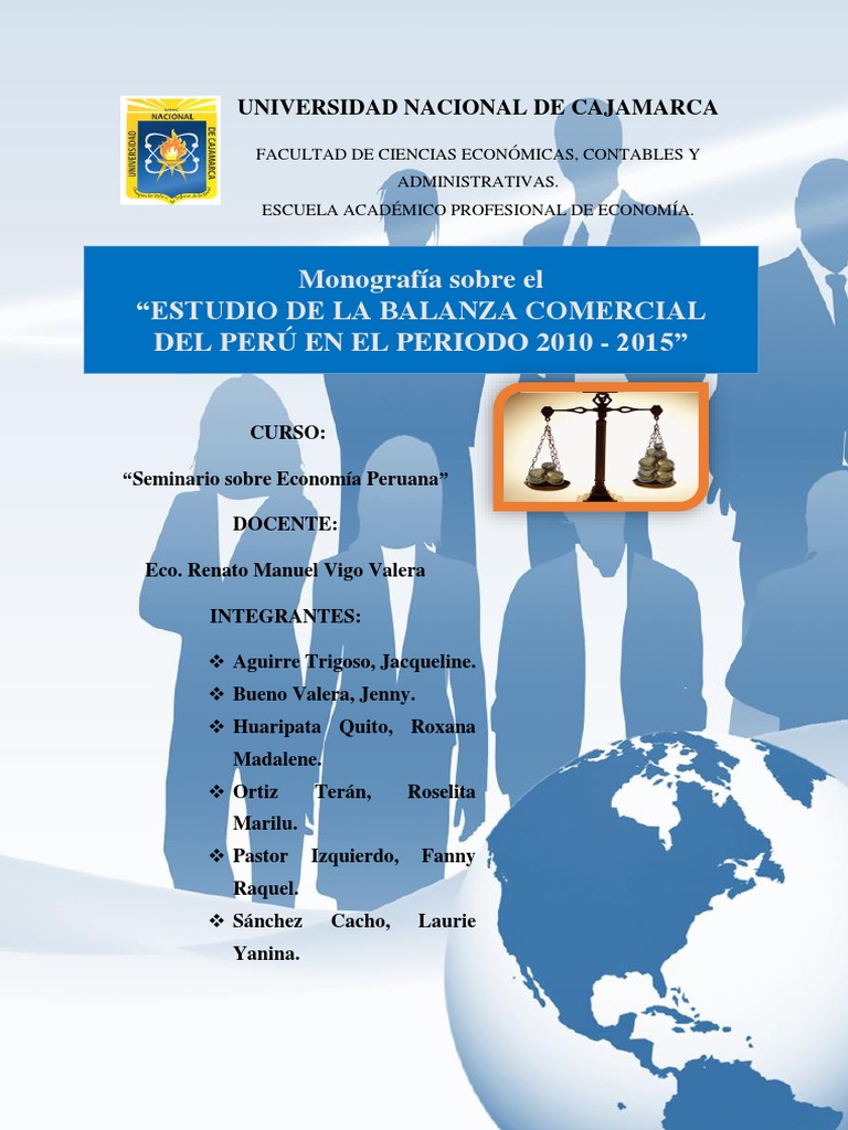 Monografía de Balanza Comercial | PDF | Balance de pagos | El comercio ...