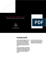 Mercedes-Benz SLR Mclaren: Maintenance Booklet 2006