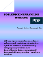 Posledice Nezdrave Ishrane