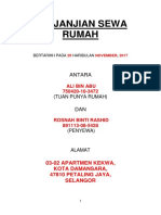 Contoh Perjanjian Sewa Rumah 2018