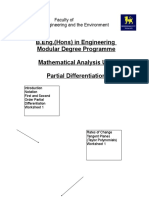 B.Eng. (Hons) in Engineering Modular Degree Programme Mathematical Analysis UG1 Partial Differentiation