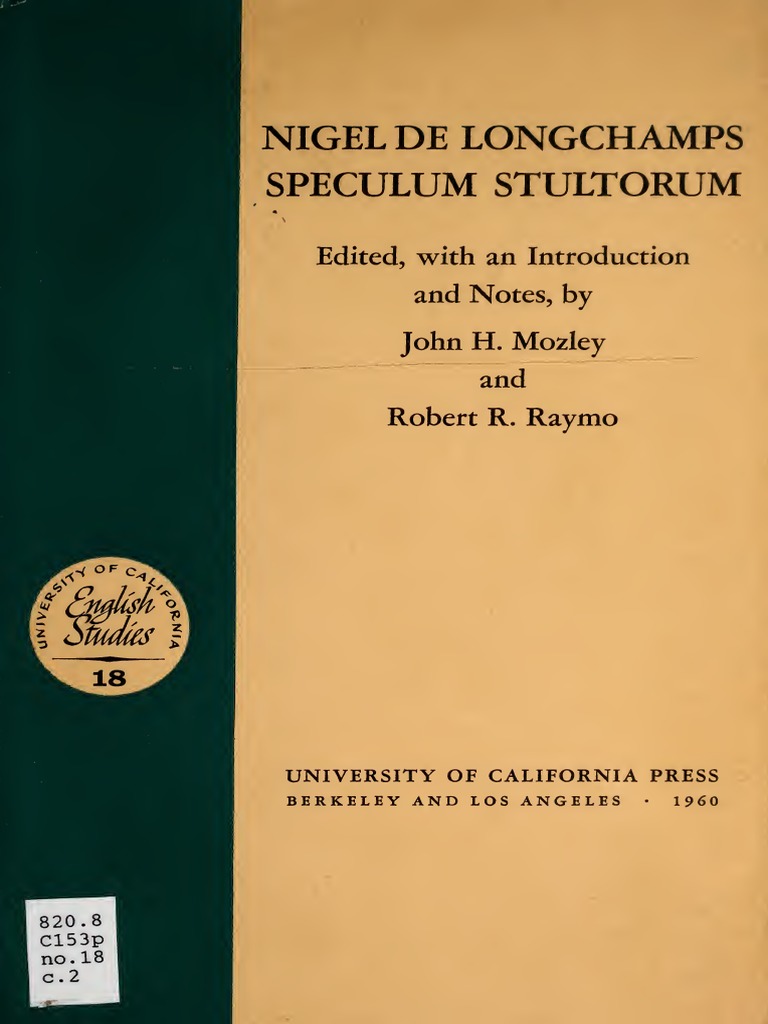 +++nigellus de Longo Campo Speculum Stultorum (English) PDF