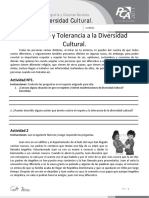 Ficha 2 El Respeto y Tolerancia A La Diversidad Cultural PDF