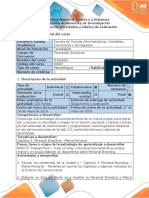 Guía de Actividades y Rúbrica de Evaluación - Paso 4 - Personal Branding. Marca Personal