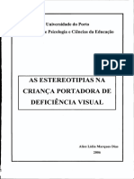 Estereotipias na criança com deficiência visual