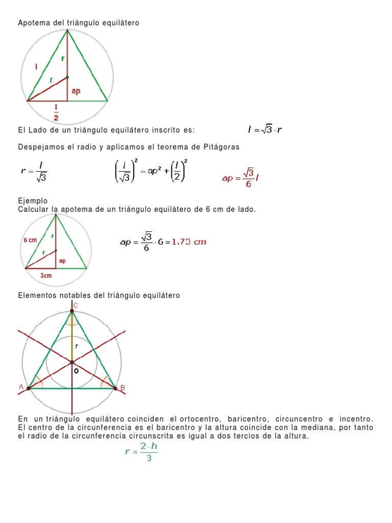 Apotema Del Triángulo Equilátero | PDF | Politopos | Objetos geométricos