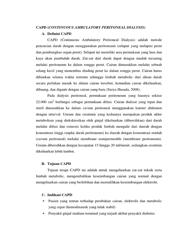 CAPD | PDF