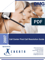 Call Center First Call Resolution Guide: Sponsored by