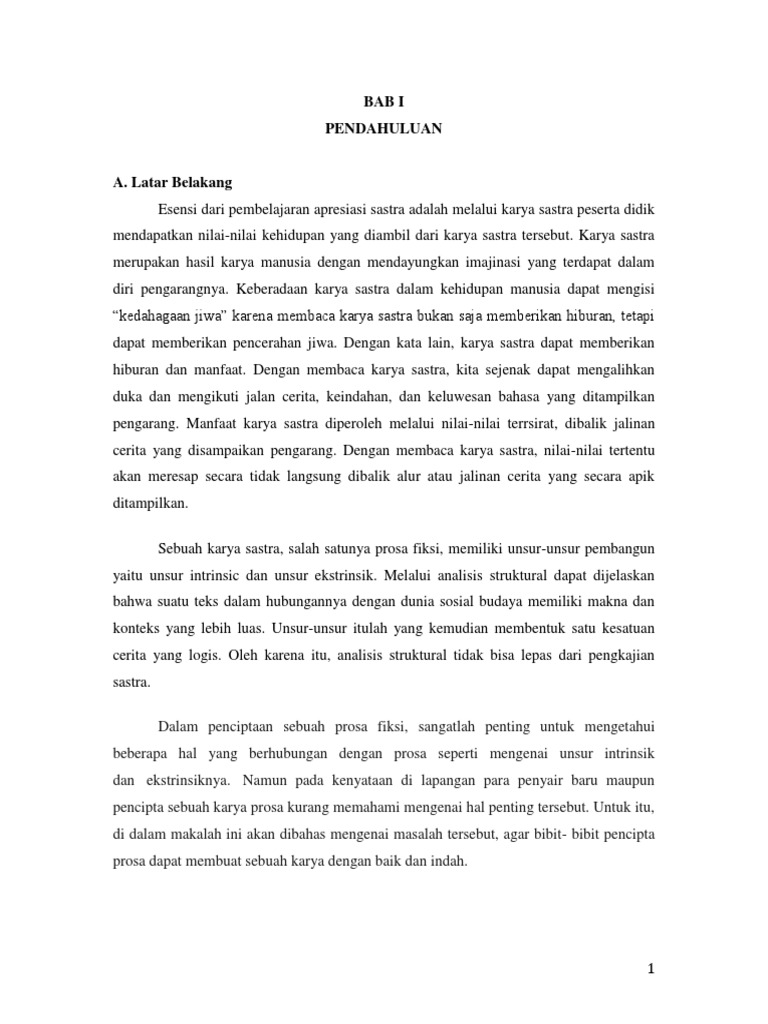 Unsur Ekstrinsik Pada Cerita Fiksi